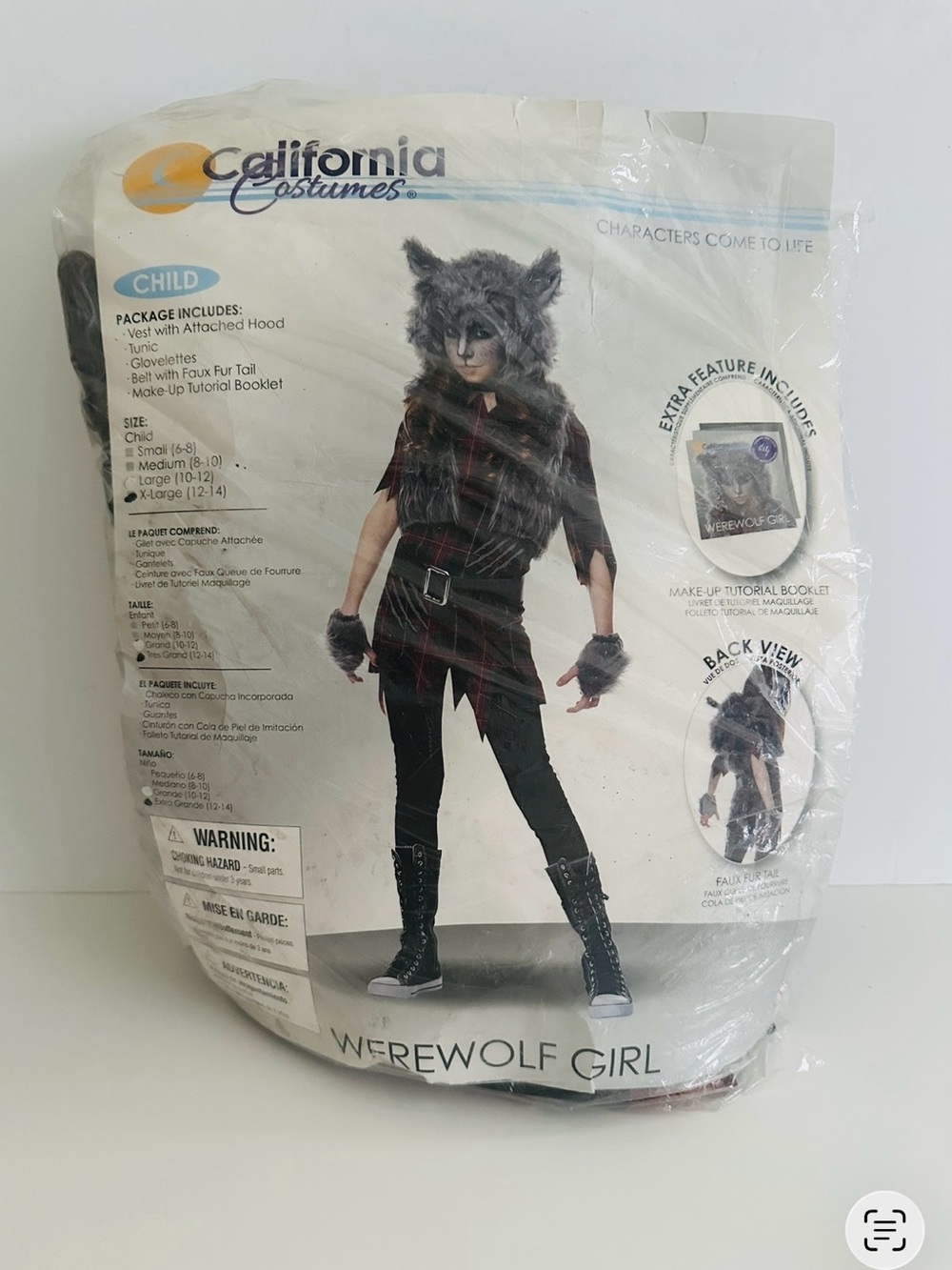 California Costumes Kids Werewolf Girl Costume - Gray Size XL 12-14